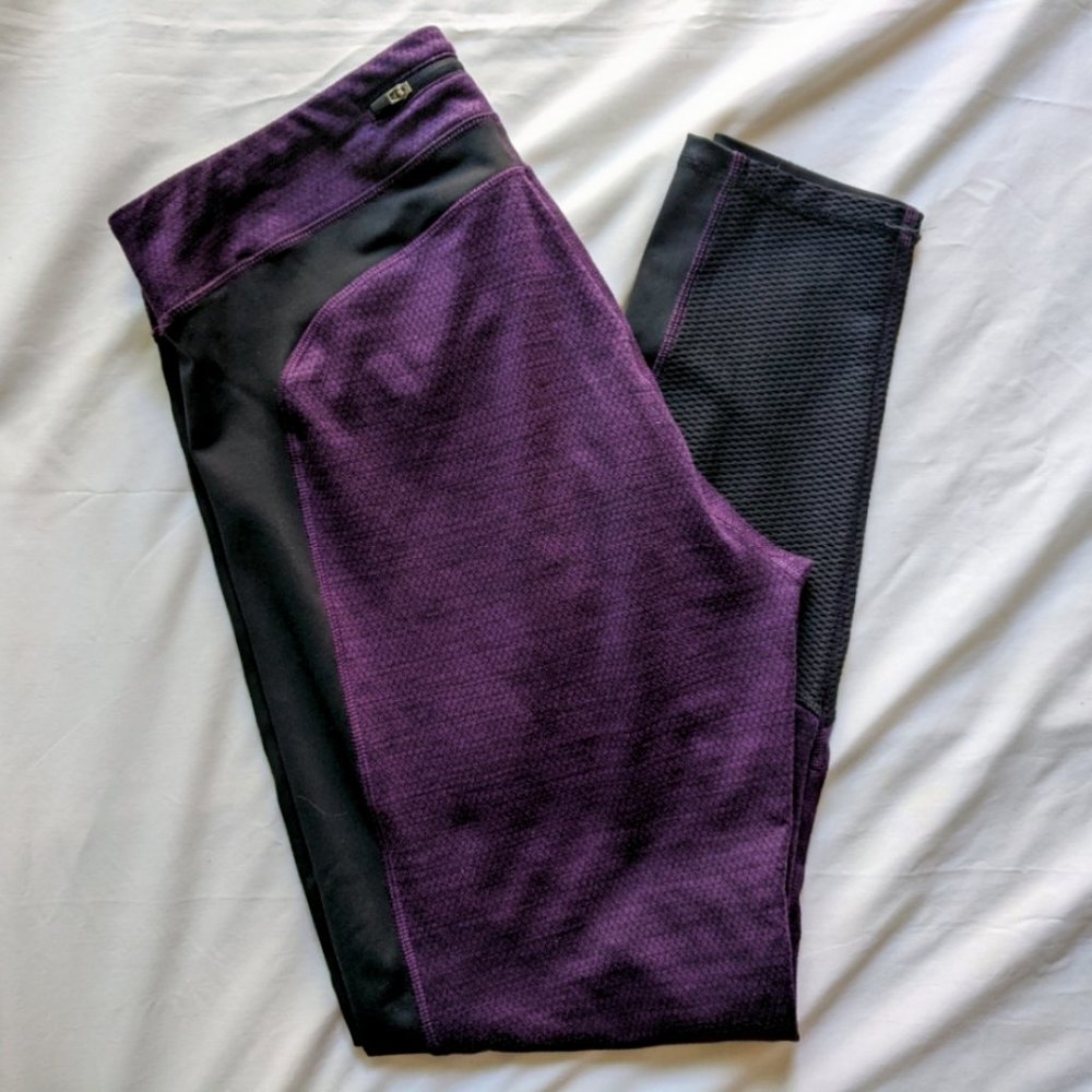 Champion Athletic Leggings Plum Purple/Black L